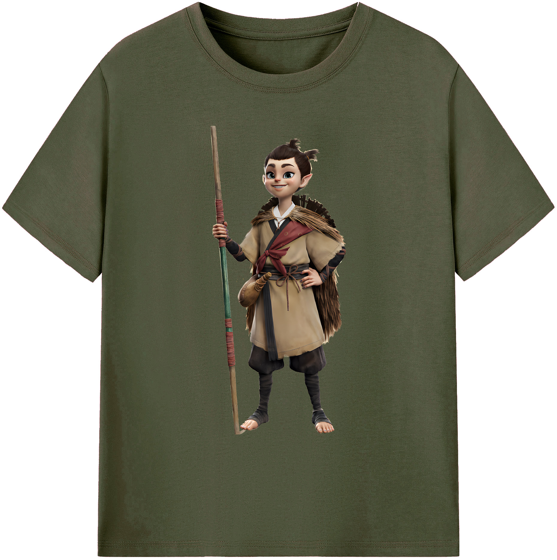 （画像用） Ne Zha 2 ナタ 魔童の大暴れ 綿100％ メンズ半袖Tシャツ｜肌触りやわらか＆通気性